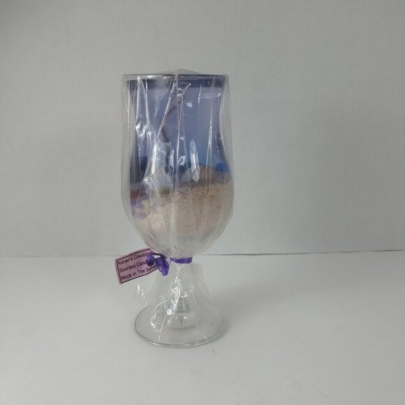Wine Glass Scented Candle 8" Bahamas (New) - Picture 4 of 10